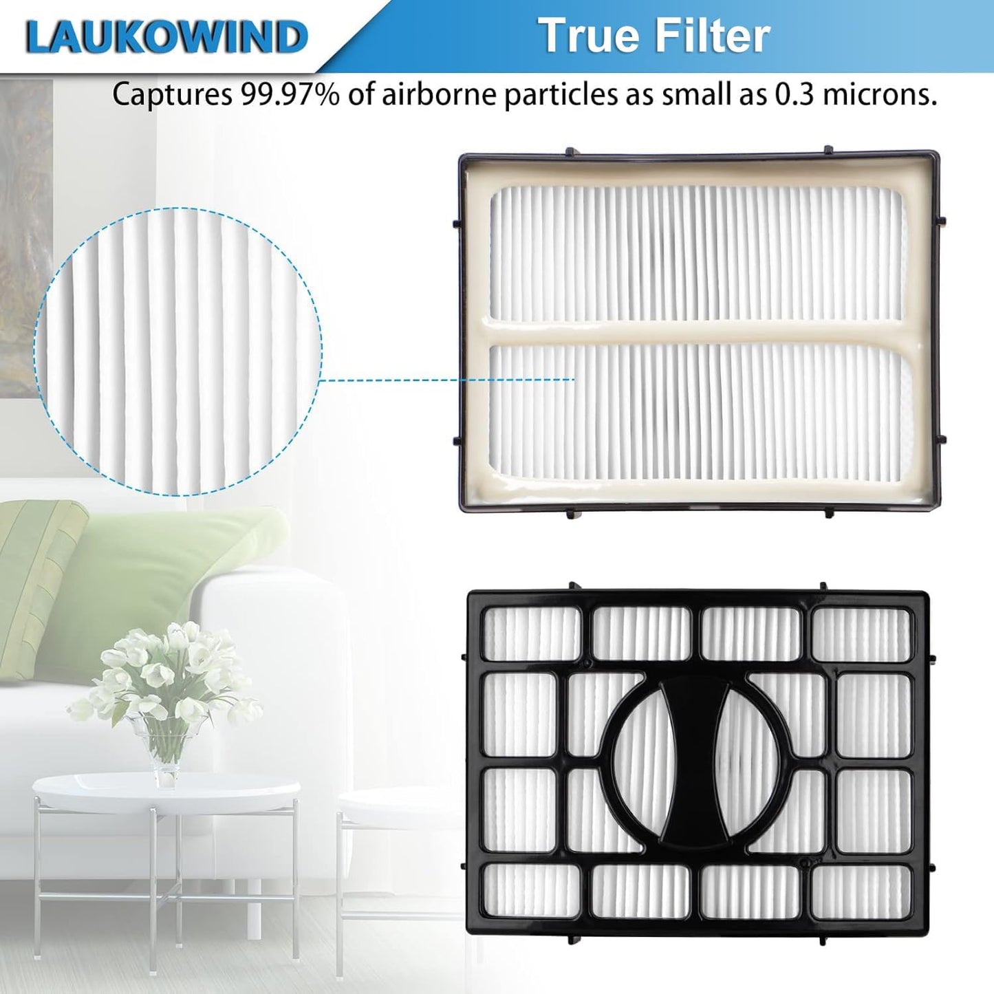 Shark Navigator Replacement Filter Set - 4 Foams & 4 Felt Filters for ZU560, ZU561, ZD201 Models