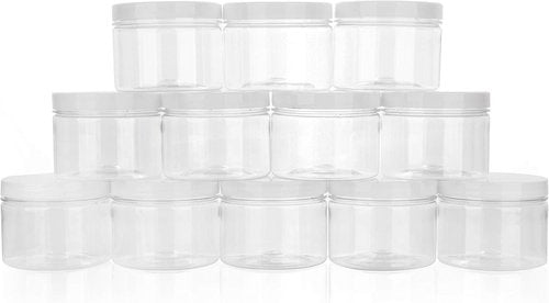 Healthy Packers Slime Containers - Water-Tight 8 oz Jars with Labels | 12 Pack, BPA Free