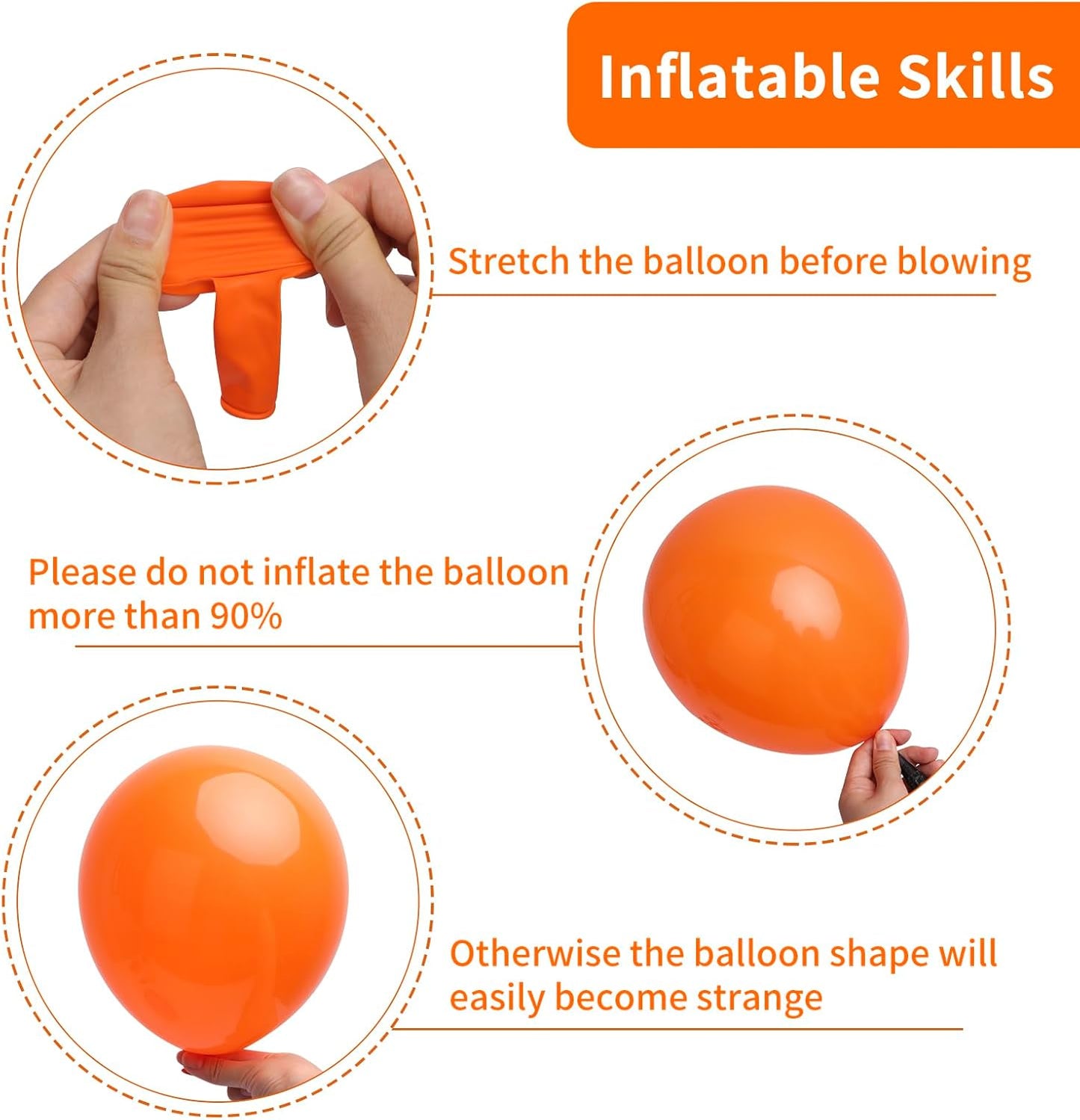 RUBFAC Orange Balloon Arch Kit - 129pcs in Various Sizes for Halloween & Thanksgiving Decor | Burnt Orange