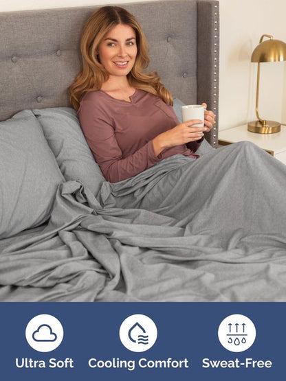 Extra Deep Split King Fitted Sheet - Hotel Luxury Single Fitted Sheet Only - Easily Fits 18 to 24 inch Mattress - Ultra Soft, Wrinkle Free w/Extra Deep Pockets - Breathable & Comfy - Heathered Grey