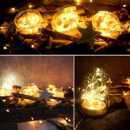 Skiennix 6 Pack Fairy Lights - Battery Operated Twinkle Lights with Timer | 20 LED Warm White, 6.5ft Silver Wire for Weddings & Parties