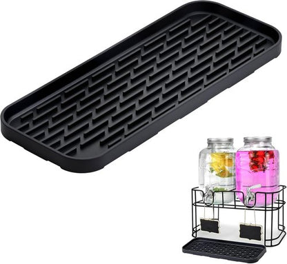 Drip Pan Compatible with Drink Dispenser, 1 Pack Silicone Tray Mat for DD&HAPP Glass Drink Dispenser