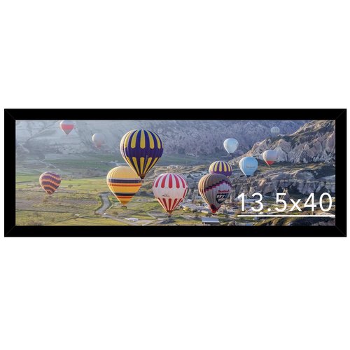 JCJMY 13.5x40 Picture Frame Black for Poster Photo Panoramic Picture, Horizontal and Vertical Formats for Wall Hanging, 13.5 x 40 inch Wall Gallery Photo Frame for 13.5 by 40 Photos Posters,Black