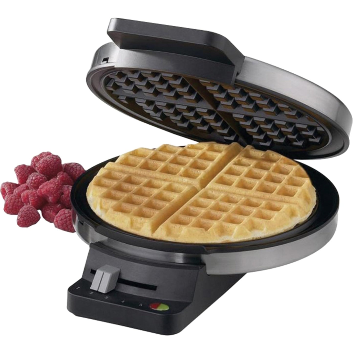 Cuisinart WMR-CAP2 Round Classic Waffle Maker, Brushed Stainless,Silver & 4 Slice Toaster Oven, Brushed Stainless, CPT-180P1