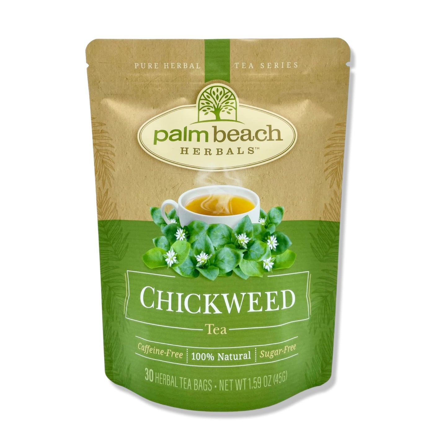 Chickweed Tea - Pure Herbal Tea Series by Palm Beach Herbals (30ct) [Packaging May Vary]