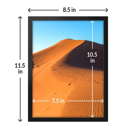 LaVie Home 8x11 Picture Frame for Wall Display, 8x11 Black Picture Frame with HD Plexiglas, 8 x 11 Frame 1 Pack, Display Frame for Vertical or Horizontal, Classic Collection