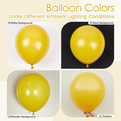 Mustard Yellow Balloons - 12 Inch Latex Balloons | 50 Pack for Fall Baby Showers & Birthday Parties