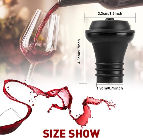 24 Pcs Wine Vacuum Stoppers - Rubber Bottle Savers to Preserve Flavor and Keep Wine Fresh