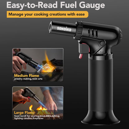 Sondiko Kitchen Torch - Versatile Culinary Tool for Soldering and Cooking | Butane Included