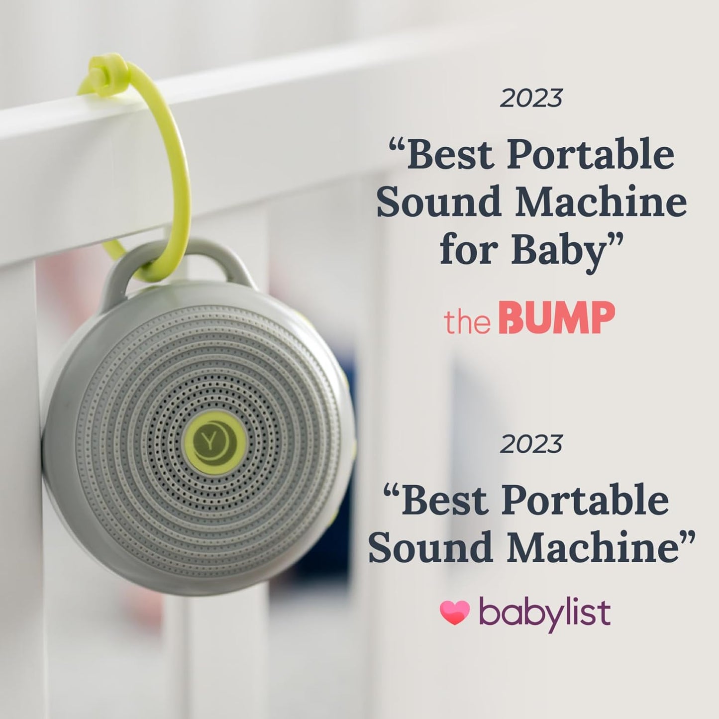 Yogasleep Hushh Portable White Noise Machine - 3 Soothing Sounds, Volume Control, Compact Design for Sleep & Meditation