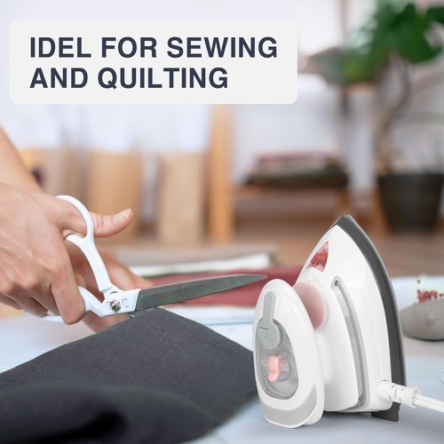 Beautural Mini Travel Steam Iron - Dual Voltage, Temperature Control, Non-Stick Soleplate | Ideal for Sewing & Quilting