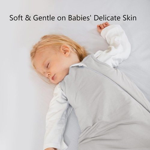 BubblePanda Bamboo Sleep Sack | Soft 1.0 Tog Toddler Sleeping Bag for 12-18 Months | 2-Way Zipper