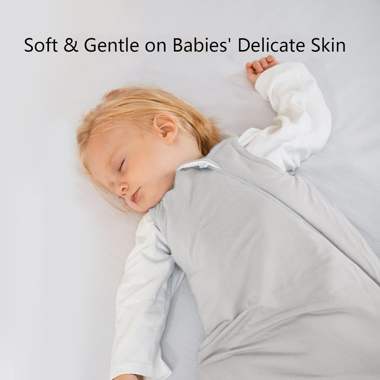 BubblePanda Bamboo Sleep Sack - Soft 2-Way Zipper Toddler Blanket for Infants 0-6 Months