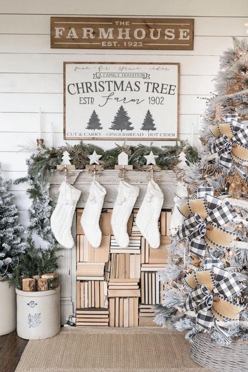 Buffalo Plaid Wreath Bow - Rustic Farmhouse Front Door Decoration | Perfect for Seasonal Decor