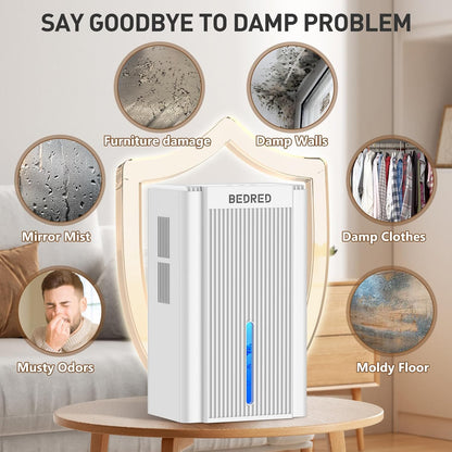Dehumidifier 95OZ by [Brand Name] - Quiet 1000 Sq.Ft Home Solution with Auto Shut Off & 7 Color Ambient Light | Ideal for Living Room, Bedroom, Basement