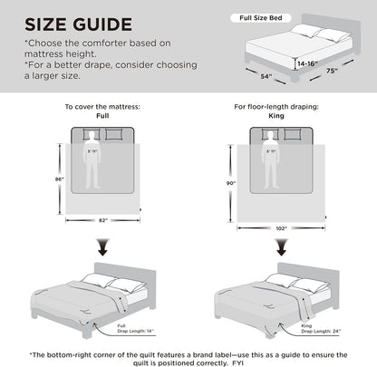 Bedsure Comforter Duvet Insert - All-Season Quilted Down Alternative Bedding, Full Size 86 x 82 Inches, Red