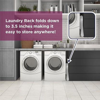 BLACK+DECKER Expandable Collapsible Clothes Drying Rack - Oversized for Air Drying Laundry | Grey