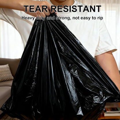 30 Gallon Heavy Duty Drawstring Trash Bags by [Brand Name] - Extra Thick, Tear & Leak Resistant | 30 Count, Black