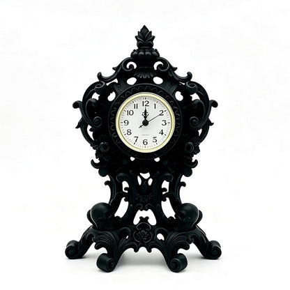 Halloween Skull Table Clock - Resin Skeleton Desk Clock