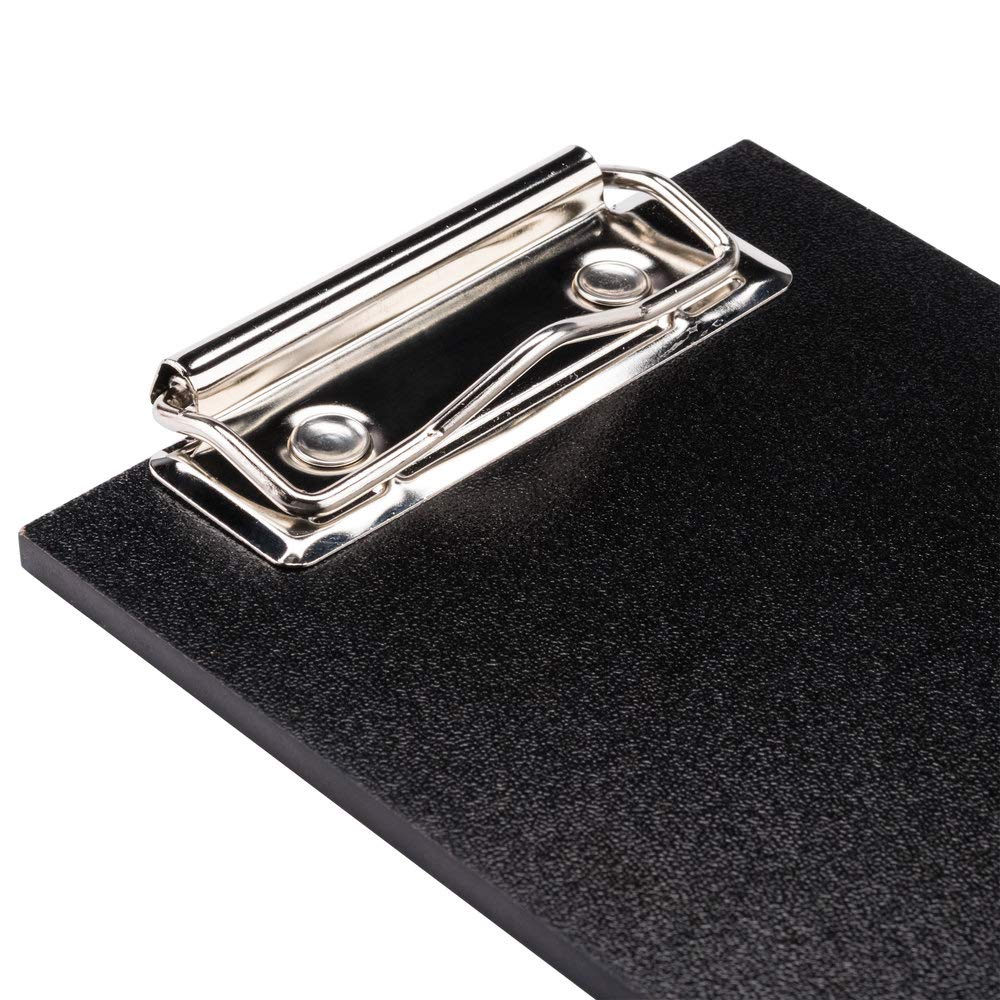 Olbia 10-Pack Wood Check Presenters for Restaurants, Server Book, Menu Holder for Cafes, Wooden Clip Board, Cute Waitress Book Organizer, Server Note Pads, Guest Check Book 8" x 4" (Black)