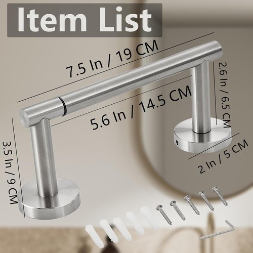 Brushed Nickel Toilet Paper Holder by [Brand Name] - Double Post Pivoting Design, Rustproof & Wall Mount for Mega Rolls