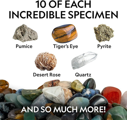 National Geographic Kids Rock Collection - 1.25 lb Assorted Rocks & Minerals STEM Kit for Classroom & Home