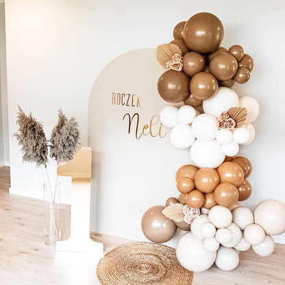 Voircoloria Brown Balloons - 12-Inch Latex Balloons for Graduation, Weddings & Parties | 66-Pack