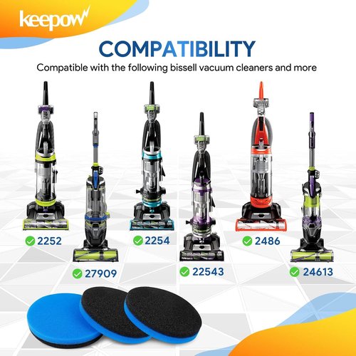 KEEPOW Febreze Vacuum Filter - Compatible with Bissell Cleanview & PowerGlide Pet Vacuums | 3 Pack