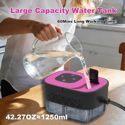 Skiennix Portable Steam Cleaner - 16-Piece Accessory Set | 6-Level Adjustable Heat-Up in 15 Seconds, Lightweight Design for Home & Car Detailing