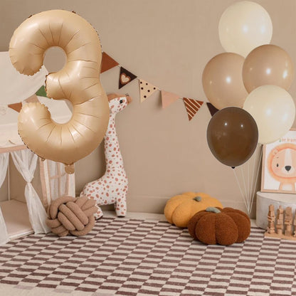 Skiennix 32-Inch Cream Number One Foil Balloon - Perfect for 1st Birthday & Baby Shower Decor