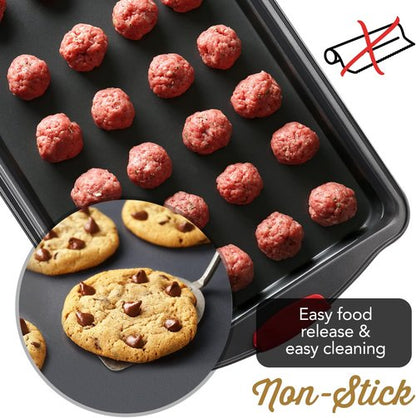 Eatex Nonstick Bakeware Set - 39-Piece Baking Set with Muffin Pan, Cake Pan & Cookie Sheets - Red Kitchen Utensils Included