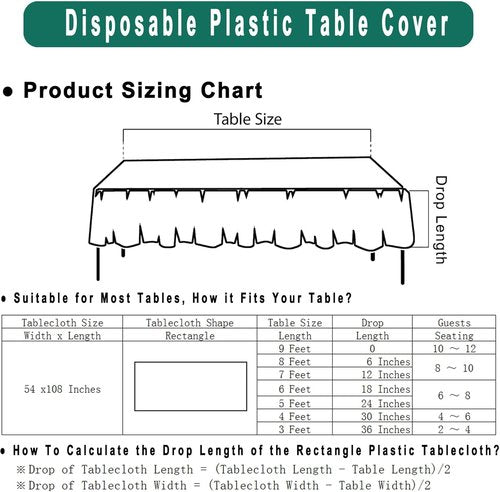 Aqua Blue Tablecloths by [Brand Name] - Disposable 54 x 108 Inch Covers for Baby Showers & Parties