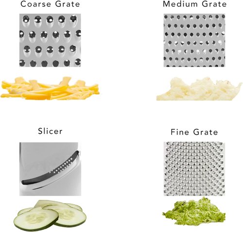 KitchenAid 4-Sided Stainless Steel Box Grater - Detachable Storage Container Included