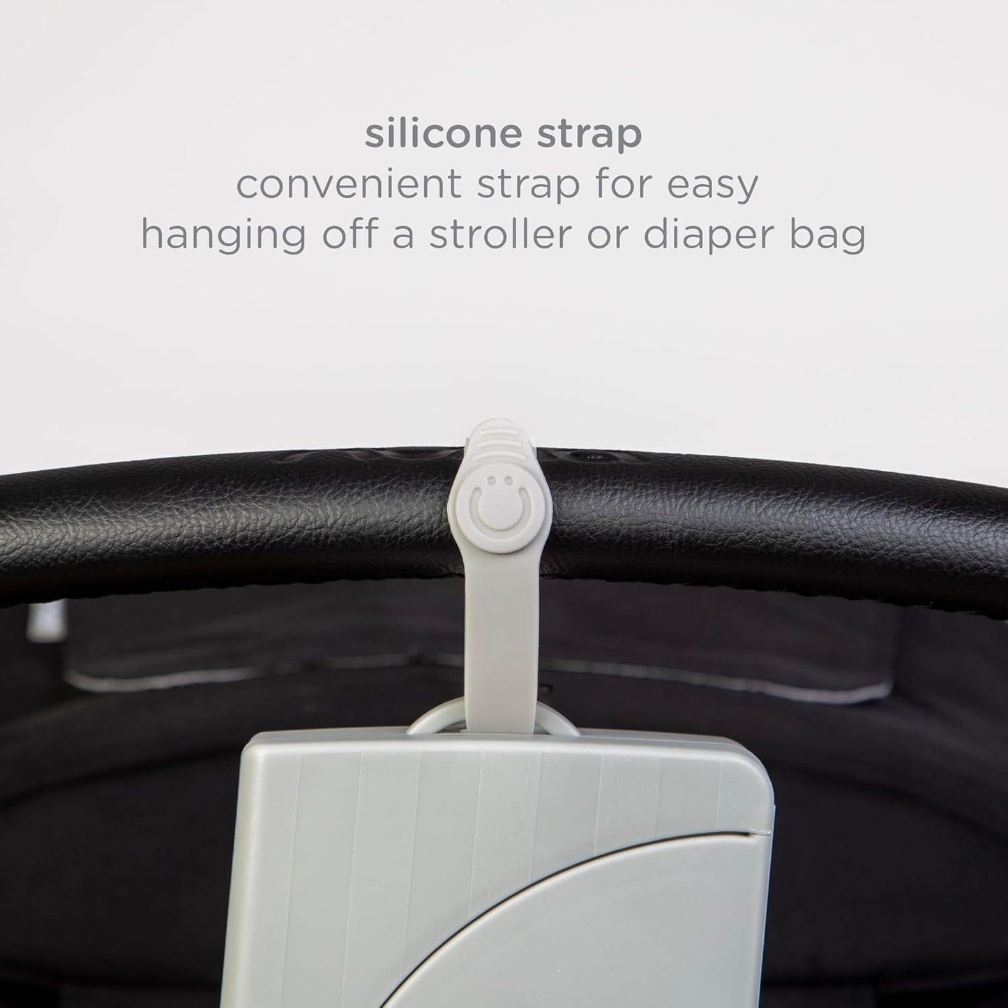 Ubbi Portable Baby Wipes Dispenser - Travel-Friendly Container for Diaper Bags | Reusable Gray Holder