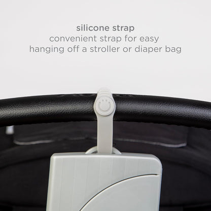 Ubbi Portable Baby Wipes Dispenser - Travel-Friendly Container for Diaper Bags | Reusable Gray Holder