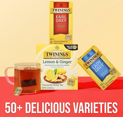 Twinings Earl Grey Black Tea - Individually Wrapped Bags, Citrus & Bergamot Flavor, 150 Count