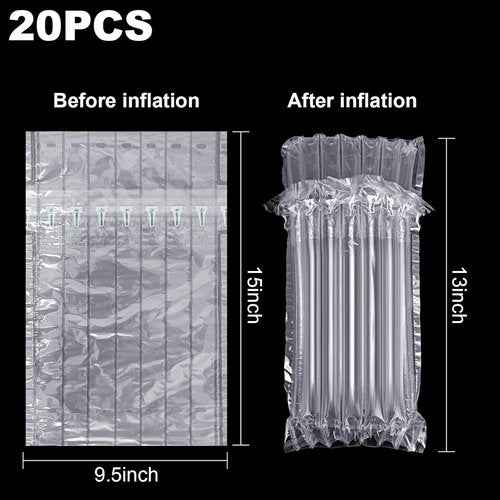 20 Packs Wine Bottle Travel Protector Bags, Wine Travel Bags for Wine Bottles Airplane with Reusable Pump, Safety Choice for Wine Packaging for Air Travel