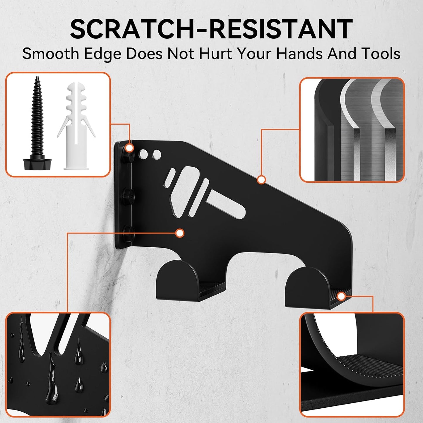 XZHXFX Chainsaw Hanger Wall Mount - Heavy-Duty Garage Organizer with Protective Pad | 1 Pack