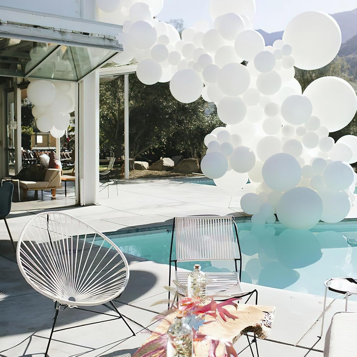PartyWoo White Balloons - 50 Pcs 12 Inch Latex Helium Balloons for Weddings & Celebrations