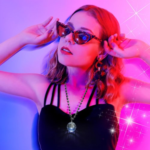 Henoyso LED Disco Ball Necklaces - 24 Pcs Colorful Light-Up Party Favors for Bachelorette & Birthdays