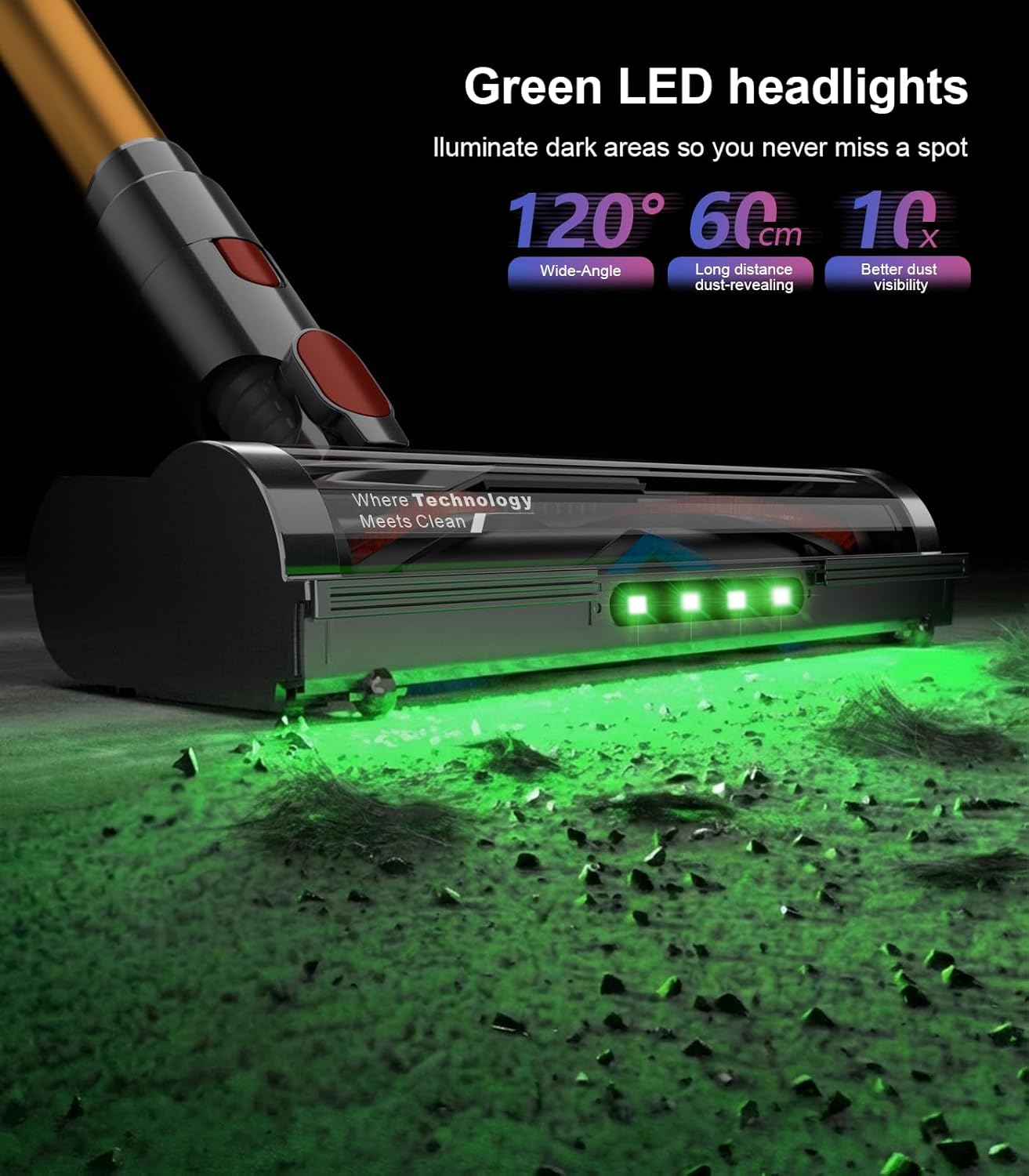 Skiennix Cordless Stick Vacuum Cleaner - Powerful 550W Suction | 45 Minutes Runtime, Lightweight & Wireless for Home & Pet Hair