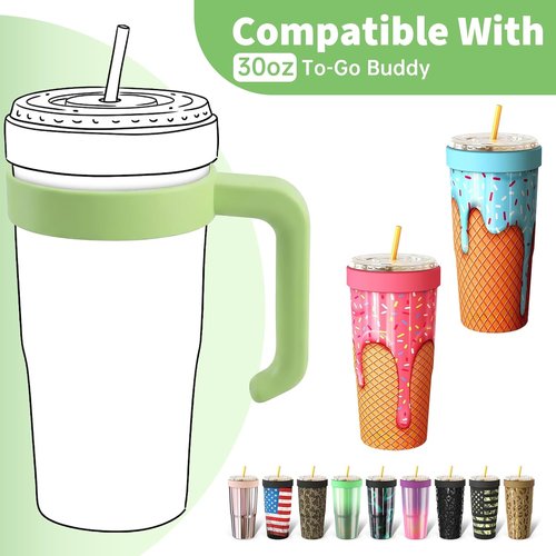 Frost Buddy 30 oz Tumbler Handle - Anti-Slip Travel Mug Grip for Easy Carry | Perfect for Outdoor & Office Use