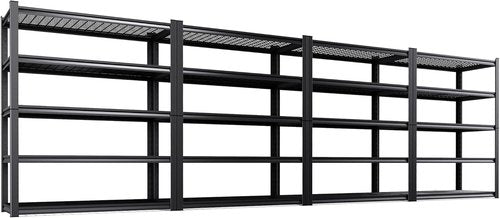**Regine Switzerland Heavy Duty Garage Shelving - 3000 lbs Capacity, Adjustable 5-Tier Metal Unit | 78"x46"x20"**
