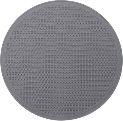 Tongjude Silicone Microwave Mat - Non-Slip Trivet & Hot Pot Holder - 11.7" x 11.7" - Dishwasher Safe