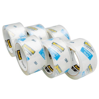 Scotch Heavy Duty Packaging Tape - Strong Seal for Packing & Shipping | 1.88" x 54.6 yd, Clear, 6 Rolls