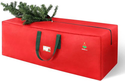Christmas Tree Storage Bag - 7.5ft Waterproof Oxford Material with Durable Handles & Zipper | Protects from Moisture & Dust (Red)