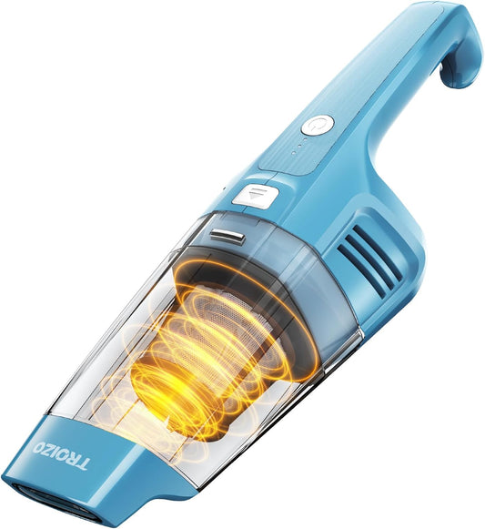 TROIZO Cordless Handheld Vacuum - 14500PA Powerful Suction, Portable & Rechargeable for Home, Office & Car