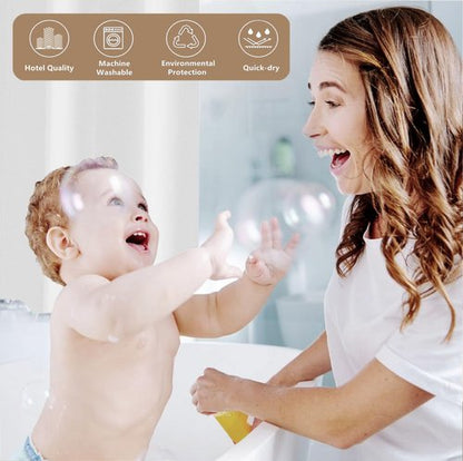 Felisa Waterproof Fabric Shower Curtain Liner with 3 Large Magnets, 71 x 71 inches Light-Weight & Soft Cloth Shower Curtain Liner,Washable White Shower Curtain for Bathroom