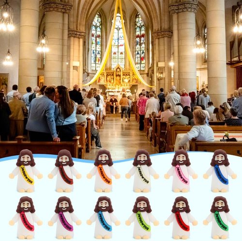 BSTCRAFT Mini Jesus Figurines - 80 Pcs Religious Gifts for Easter Egg Stuffers & Sunday School