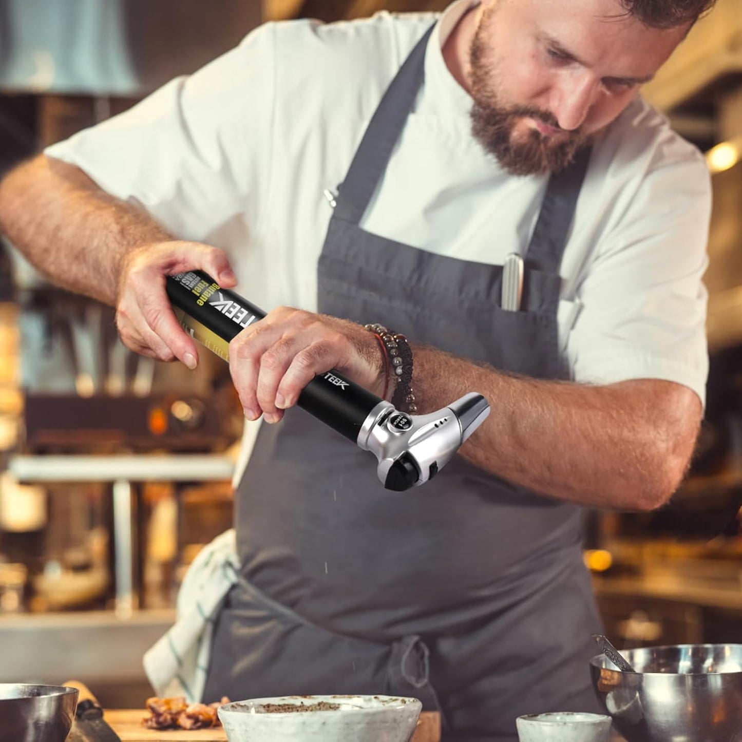 TBTEEK Cooking Torch - Butane Fuel Included for BBQ, Baking, and Soldering | Versatile Kitchen Lighter
